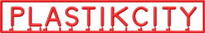 Red text logo reading PLASTIKCITY with a rectangular border.
